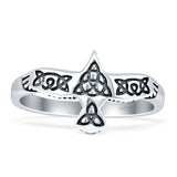Trinity Bird Oxidized Ring