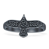 Trinity Bird Oxidized Ring