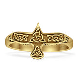 Trinity Bird Oxidized Ring