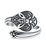 Celtic Bee Wrap Ring 18mm Oxidized Adjustable 925 Sterling Silver Wholesale