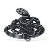 Oxidized Snake Ring