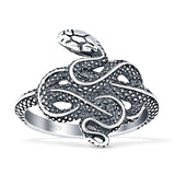 Oxidized Snake Ring