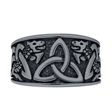 Triquetra Trinity Dragon Celtic Knot Ring
