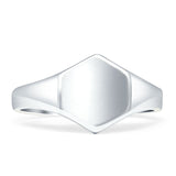 Geometric Hexagonal Signet Ring