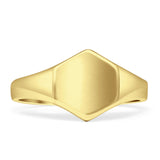 Geometric Hexagonal Signet Ring