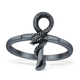 Oxidized Snake Ring