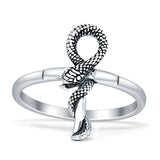 Oxidized Snake Ring
