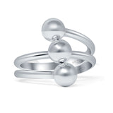 Triple Ball Open Ring