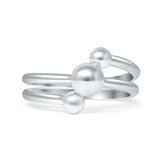 Triple Ball Open Ring