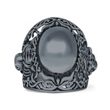 Oxidized Tiger Ring