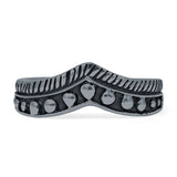 Curved Contour Chevron Ring