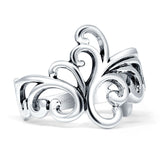 Oxidized Swirl Ring