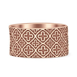 Oxidized Cross Band Faith Ring