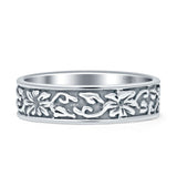 Oxidized Flower Leaf Band