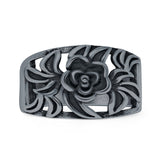 Oxidized Rose Flower Ring