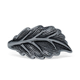 Oxidized Leaf Ring