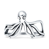 Oxidized Octopus Ring