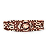 Oxidized Flower Beaded Band