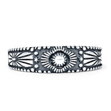 Oxidized Flower Beaded Band