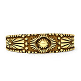 Oxidized Flower Beaded Band