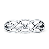 Oxidized Twisted Infinity Ring