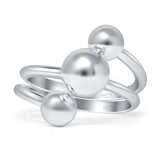 Triple Ball Open Ring