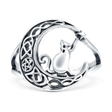 Cat On Moon Ring