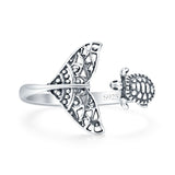 Whale Tail & Sea Turtle Ring