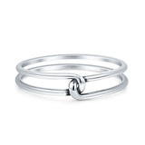 Double Band Knot Ring