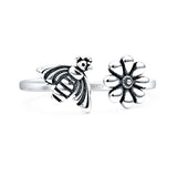 Bee Flower Open Ring