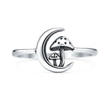 Crescent Moon Mushroom Ring