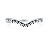 V Shape Beaded Ring