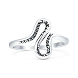 Oxidized Octopus Tentacles Ring