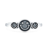 Triple Smiley Face Ring
