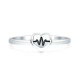 Heartbeat Heart Ring