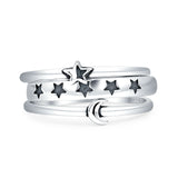 Moon Star Multi Band Ring
