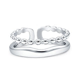 Double Beaded Band Ring