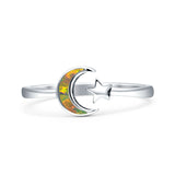 Moon & Star Ring