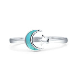 Moon & Star Ring