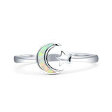 Moon & Star Ring