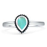 Pear Teardrop Solitaire Ring