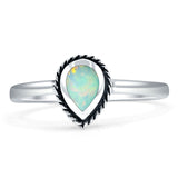 Pear Teardrop Solitaire Ring