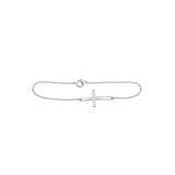 Sideways Cross Bracelet 925 Sterling Silver Wholesale