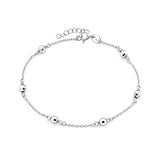 Multi Bead Station Chain Bracelet 