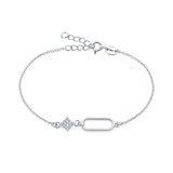 Cluster CZ Adjustable Chain Bracelet