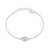 Evil Eye CZ Adjustable Bracelet 