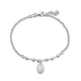 Virgin Mary Medal Bead Bracelet