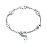 Rosary Cross Bracelet