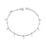 Adjustable Disc Charm Bead Bracelet 