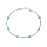 Oval Turquoise Station Bracelet